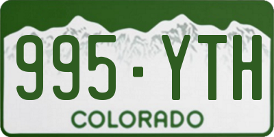 CO license plate 995YTH