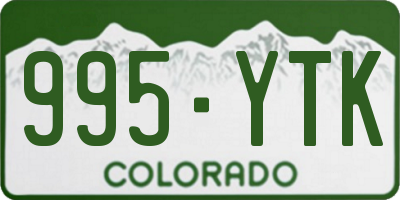 CO license plate 995YTK