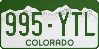 CO license plate 995YTL