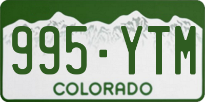 CO license plate 995YTM