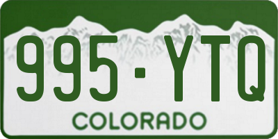 CO license plate 995YTQ