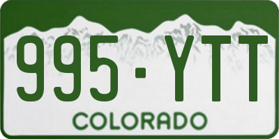CO license plate 995YTT