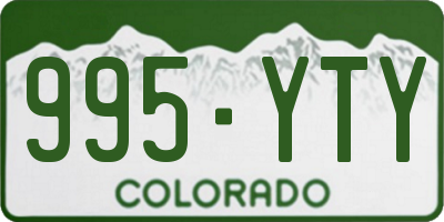 CO license plate 995YTY
