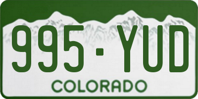 CO license plate 995YUD