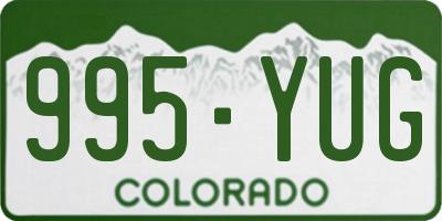 CO license plate 995YUG