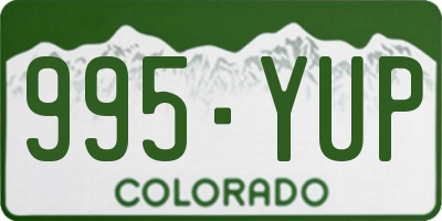 CO license plate 995YUP
