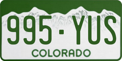 CO license plate 995YUS