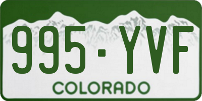 CO license plate 995YVF