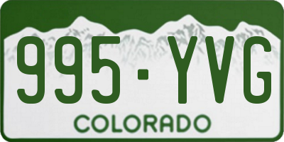 CO license plate 995YVG