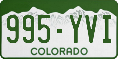 CO license plate 995YVI