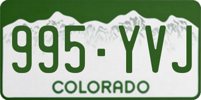 CO license plate 995YVJ