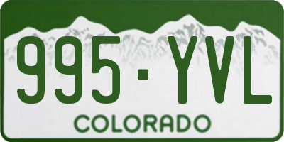 CO license plate 995YVL