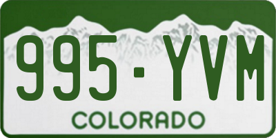 CO license plate 995YVM