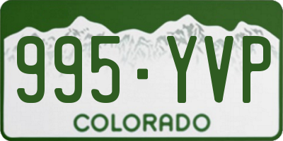 CO license plate 995YVP