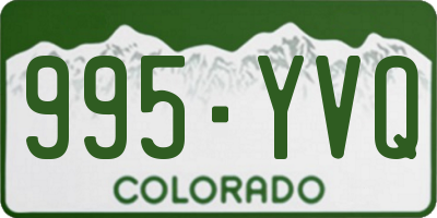 CO license plate 995YVQ