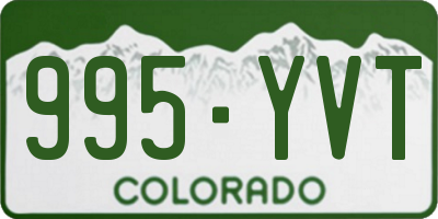 CO license plate 995YVT