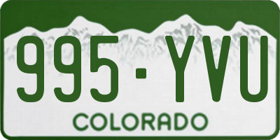 CO license plate 995YVU