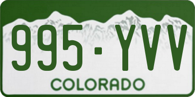 CO license plate 995YVV