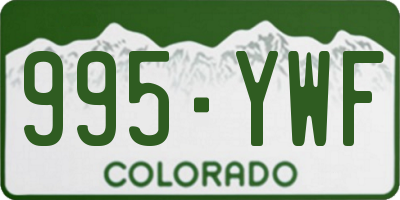 CO license plate 995YWF