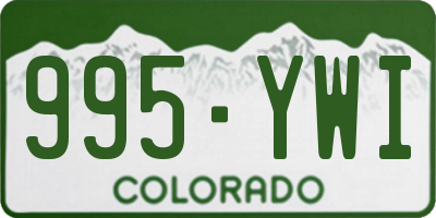 CO license plate 995YWI