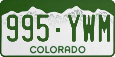 CO license plate 995YWM