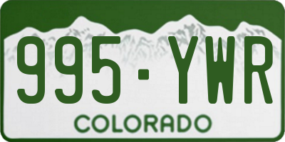 CO license plate 995YWR