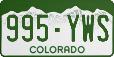 CO license plate 995YWS