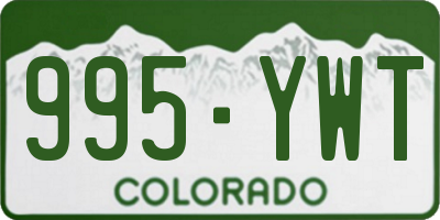 CO license plate 995YWT