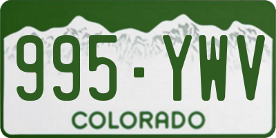 CO license plate 995YWV