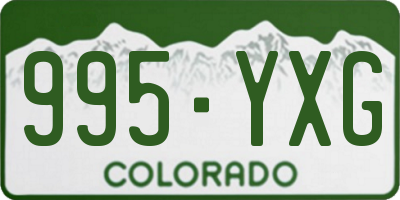 CO license plate 995YXG