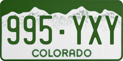 CO license plate 995YXY