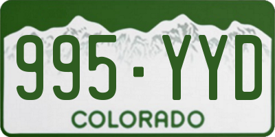 CO license plate 995YYD