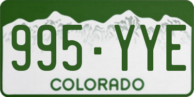 CO license plate 995YYE