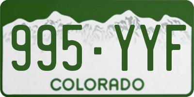 CO license plate 995YYF