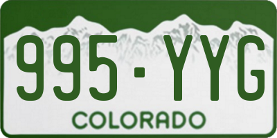 CO license plate 995YYG
