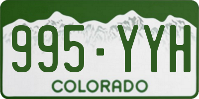 CO license plate 995YYH