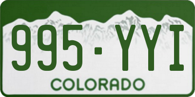 CO license plate 995YYI