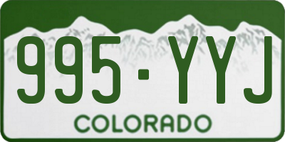 CO license plate 995YYJ