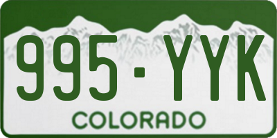 CO license plate 995YYK
