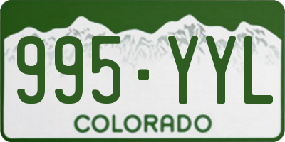 CO license plate 995YYL