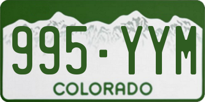 CO license plate 995YYM