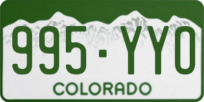 CO license plate 995YYO