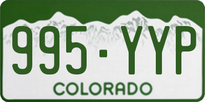 CO license plate 995YYP
