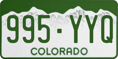 CO license plate 995YYQ