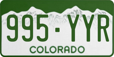 CO license plate 995YYR