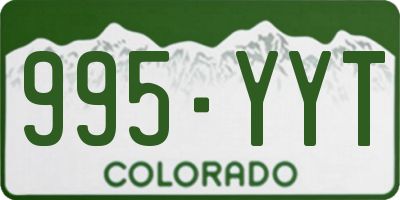 CO license plate 995YYT