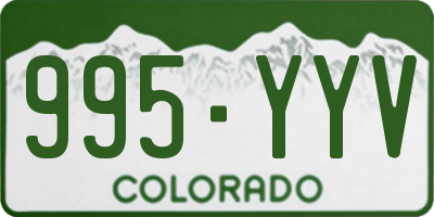 CO license plate 995YYV