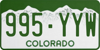 CO license plate 995YYW