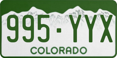 CO license plate 995YYX