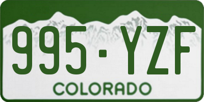 CO license plate 995YZF